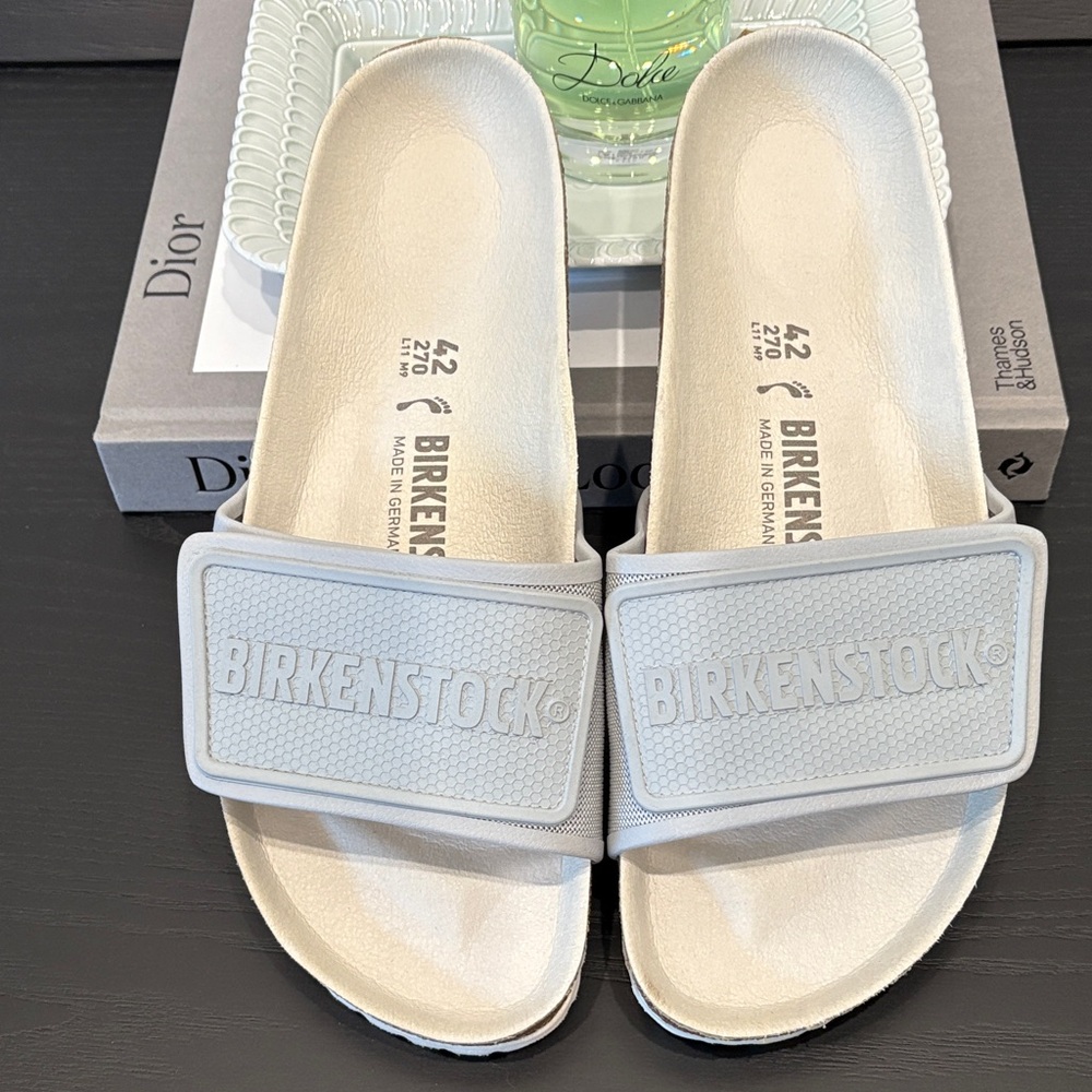 Birkenstock Gray Slide Sandals
